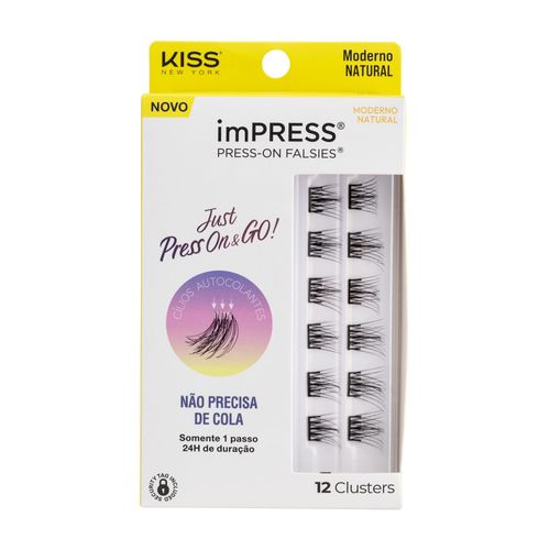 Cílios Postiços imPRESS Mini REFIL Moderno Natural - Kiss New York Moderno Natural