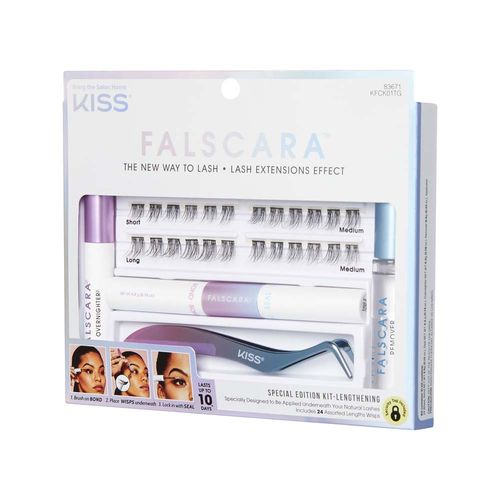 Kit Completo Iniciante Extensão de Cílios Falscara - Kiss New York Única