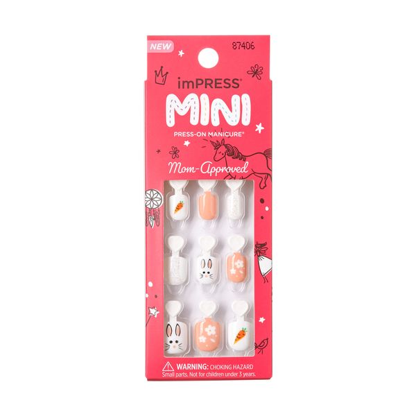 Unha Postiça imPress Mini Infantil Easter Bunny - Kiss New York Multicolorido