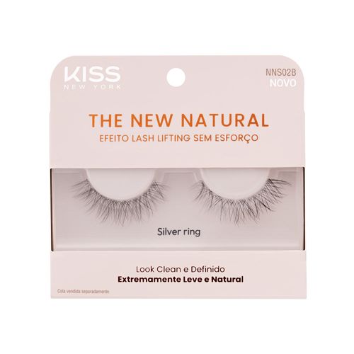 Cílios Postiços The New Natural Silver Ring - Kiss New York Silver Ring Preto