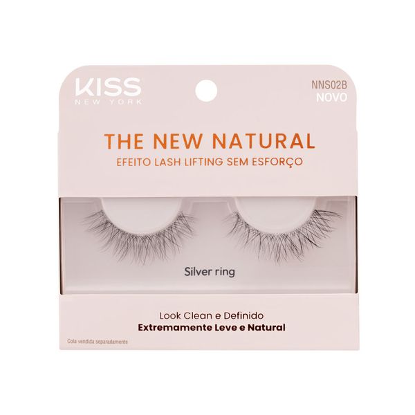 Cílios Postiços The New Natural Silver Ring - Kiss New York Silver Ring Preto