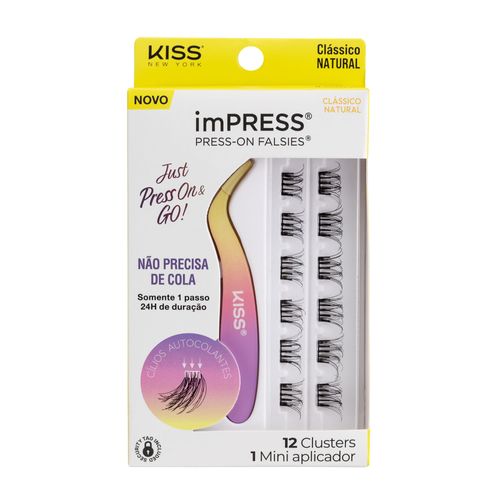 Cílios Postiços imPRESS Mini KIT Clássico Natural - Kiss New York Clássico Natural