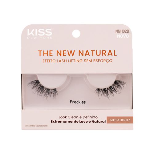 Cílios Postiços The New Natural Metadinha Freckles - Kiss New York Freckles Preto Cílios Postiços The New Natural Metadinha Freckles - Kiss New York Freckles Preto