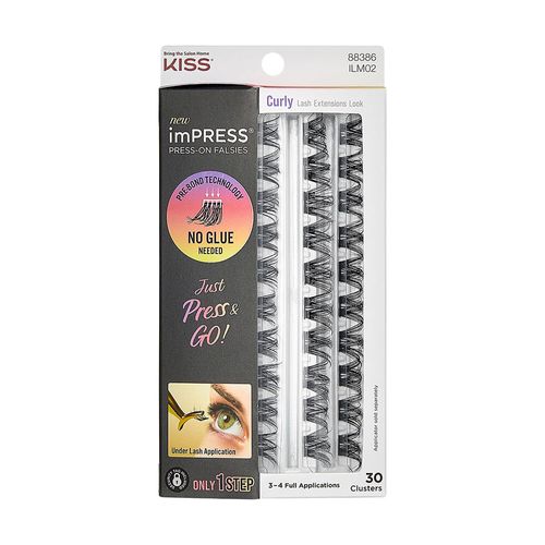 Cílios Postiços ImPRESS Press-on Falsies Curly - Kiss New York Falsies Curly Preto Cílios Postiços ImPRESS Press-on Falsies Curly - Kiss New York Falsies Curly Preto