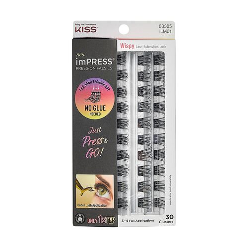 Cílios Postiços ImPRESS Press-on Falsies Wispy - Kiss New York Falsies Wispy Preto
