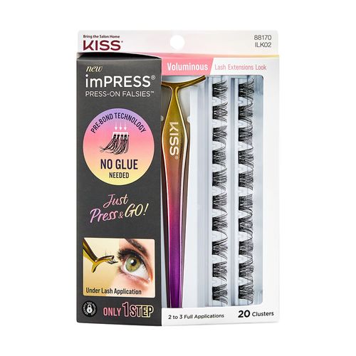 Cílios Postiços ImPRESS Press-on Falsies Voluminous - Kiss New York Falsies Voluminous Preto