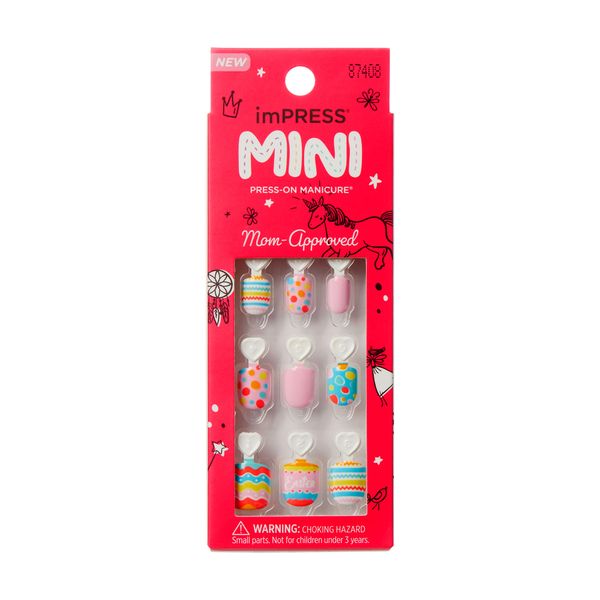 Unha Postiça imPress Mini Infantil Spring Song - Kiss New York Multicolorido