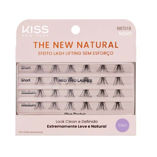 Cílios Postiços The New Natural Inteiriços Trio 01 - Kiss New York Única Cílios Postiços The New Natural Inteiriços Trio 01 - Kiss New York Única