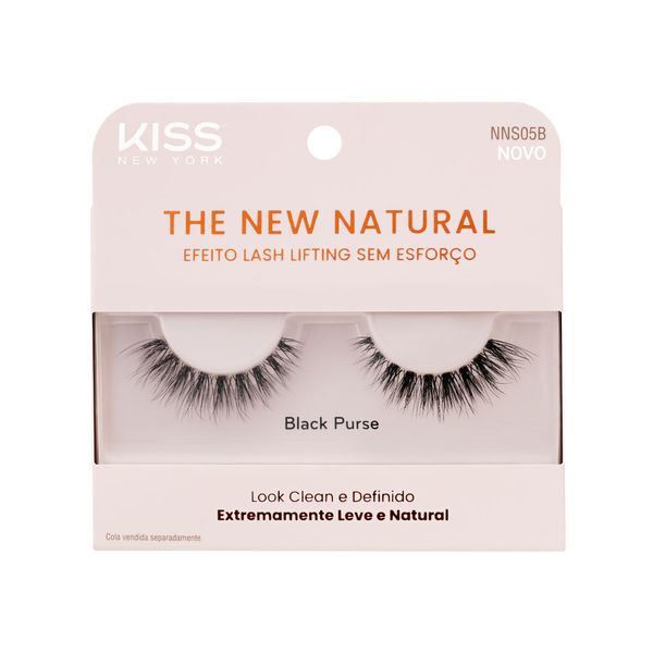 Cílios Postiços The New Natural Black Purse - Kiss New York Black Purse Preto