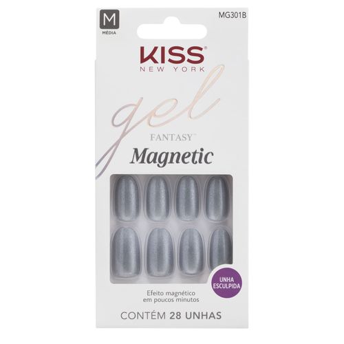 Unha Postiça Gel Fantasy Magnetic Nail Opal - Kiss New York Unha Postiça Magnetic Nail Opal- Kiss New York Prata Unha Postiça Gel Fantasy Magnetic Nail Opal - Kiss New York Unha Postiça Magnetic Nail Opal- Kiss New York Prata