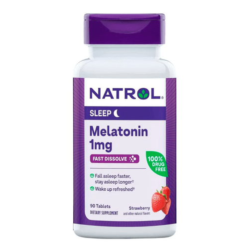 Melatonina 1mg Fast Dissolve 90 Tabletes Morango Natrol