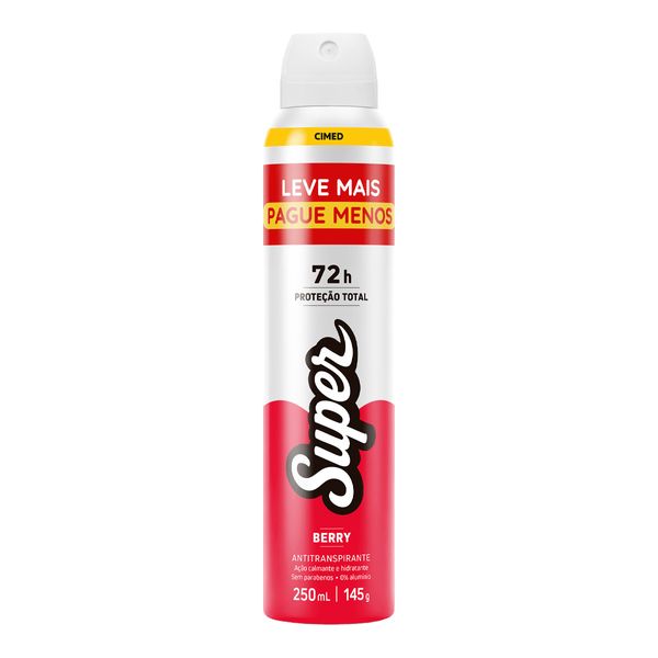 Desodorante Antitranspirante Super Berry 72h 250ml Aerossol