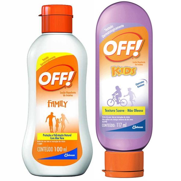 Repelente Off Kids Spray 117ml + Repelente Loção 100ml