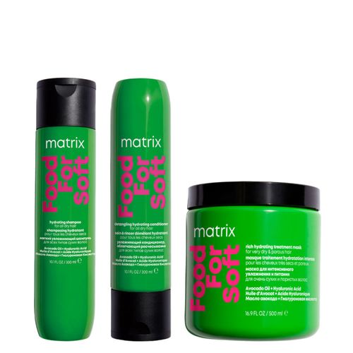 Kit Matrix Food For Soft Shampoo 300ml + Condicionador 300ml + Máscara 500ml Kit