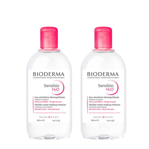 Kit Bioderma Sensibio H20 Água Micelar 500ml 2 Unidades Kit Kit Bioderma Sensibio H20 Água Micelar 500ml 2 Unidades Kit