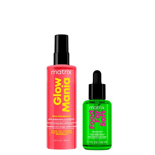 Kit Matrix Glow Mania Leave-In 200ml + Food For Soft Óleo 50ml Kit Kit Matrix Glow Mania Leave-In 200ml + Food For Soft Óleo 50ml Kit