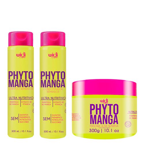 Kit Widi Care Phytomanga Shampoo Reparador 300ml + Condicionador Hidratante 300ml + Máscara 300ml Kit