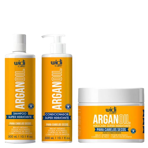 Kit Widi Care Argan Oil Shampoo Super Hidratante 300ml + Condicionador 300ml + Máscara 300g Kit