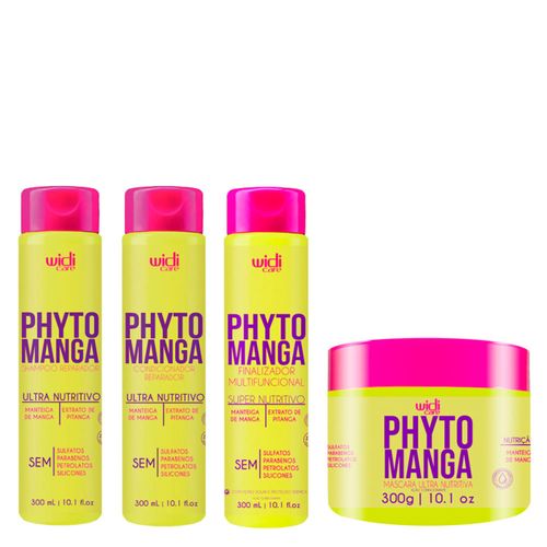 Kit Widi Care Phytomanga Shampoo 300ml + Condicionador 300ml + Finalizador 300g + Máscara 300ml Kit