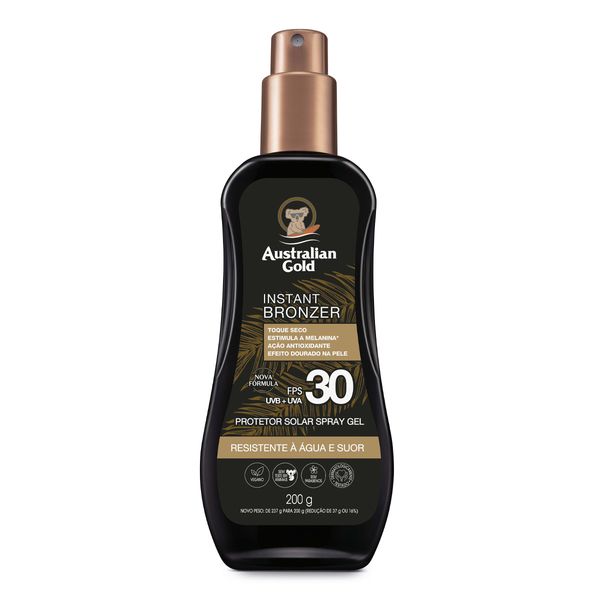 Protetor Solar Australian Gold Instant Bronzer FPS30 200g