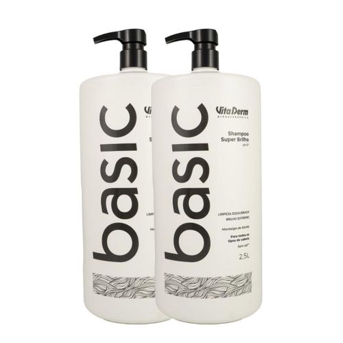 Kit Vita Derm Basic Super Brilho 2 Shampoo 2,5L Kit Vita Derm Basic Super Brilho 2 Shampoo 2,5L