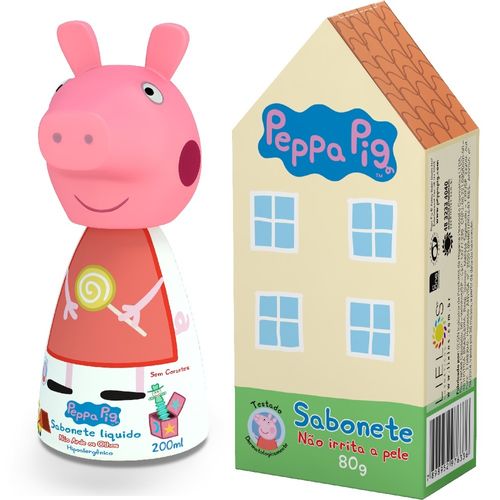 Kit-Sabonete-Liquido-Peppa-200ml-Sabonete-Barra-Infantil-545449 Kit-Sabonete-Liquido-Peppa-200ml-Sabonete-Barra-Infantil-545449