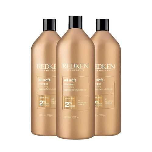 Kit Redken All Soft Argan Oil 3 Shampoo 1 Litro