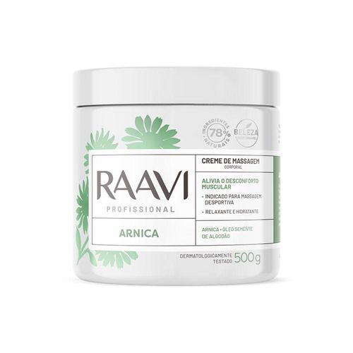 Raavi Creme de Massagem Arnica 500 g Raavi Creme de Massagem Arnica 500 g