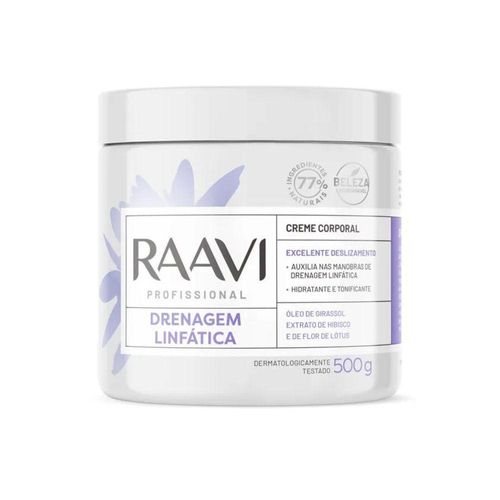 Raavi Creme de Massagem Drenagem Linfática 500 g