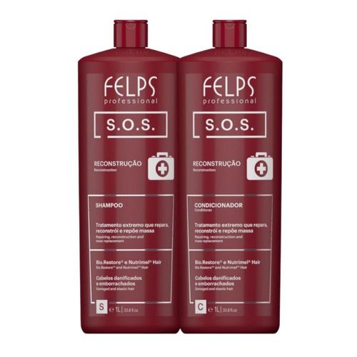 Kit Felps S.O.S Shampoo + Condicionador (2 x 1 Litro)