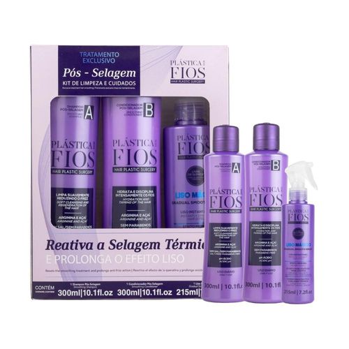 Kit Cadiveu Plástica Dos Fios Duo + Liso Mágico Kit Cadiveu Plástica Dos Fios Duo + Liso Mágico