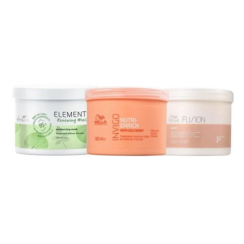 Kit Wella Expert Cronograma Capilar Máscaras 500 ml Kit Wella Expert Cronograma Capilar Máscaras 500 ml