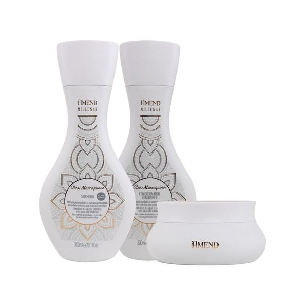 Kit Amend Oleos Marroquinos Shampoo Condicionador Mascara