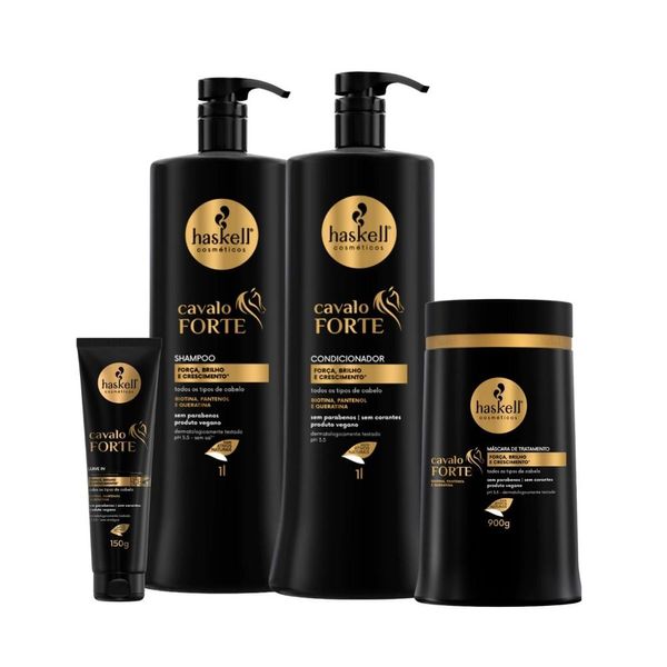 Kit Haskell Cavalo Forte Trio e Leave-in 150 g