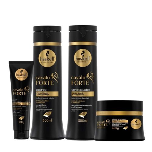 Kit Haskell Cavalo Forte Trio Home Care e Leave-in 150 g Kit Haskell Cavalo Forte Trio Home Care e Leave-in 150 g