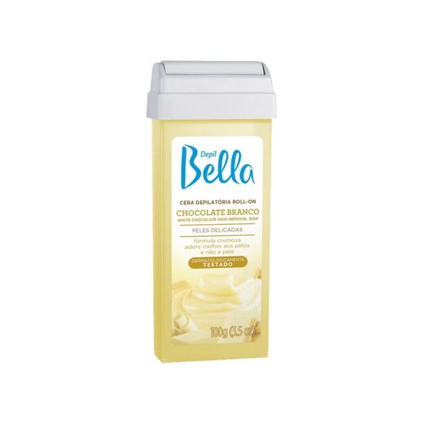 Cera Depilatória Depil Bella Roll-On Chocolate Branco 100 g