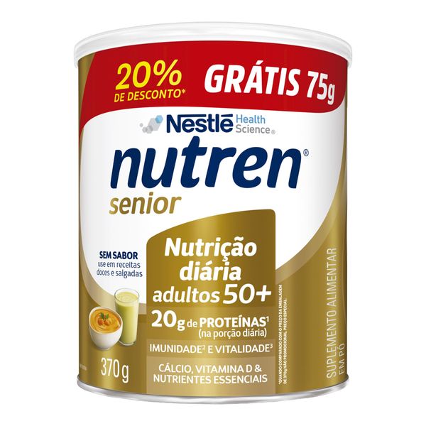Suplemento Alimentar Nutren Senior Sem Sabor 370g