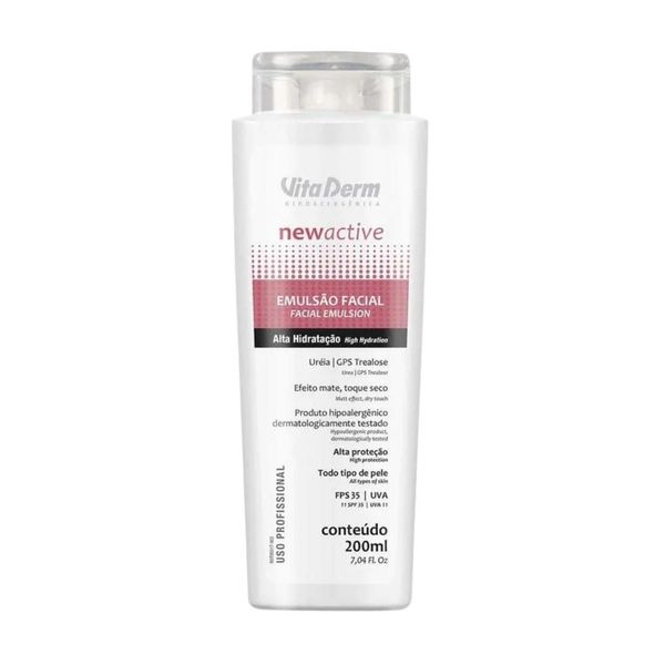 Vita Derm New Active Emulsão Loção Hidratante Facial 200 ml