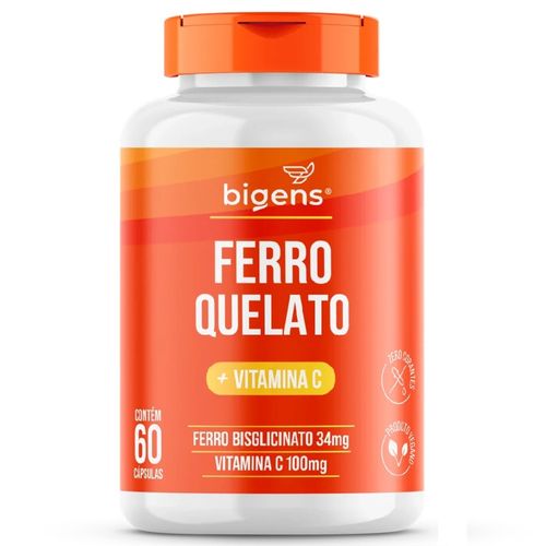 FERRO QUELATO + VITAMINA C 60 CAPS BIGENS