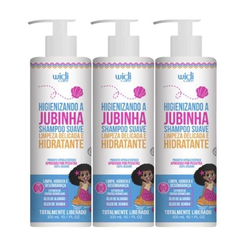 Kit Widi Care Higienizando A Jubinha 3 Shampoo Suave 300 ml