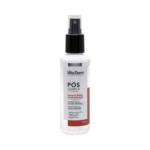 Leave-in Vita Derm Fluído Reestruturante Pós Química 140 ml