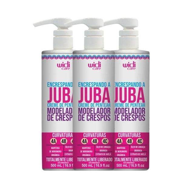Kit Widi Care Encrespando a Juba 3 Creme de Pentear 500 ml