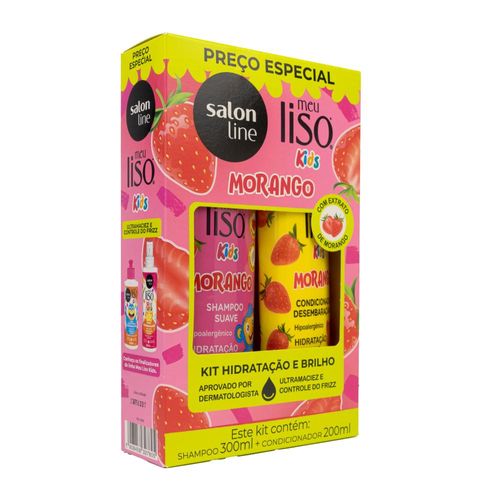 Kit Salon Line Meu Liso kids Morango Shampoo e Condicionador Kit Salon Line Meu Liso kids Morango Shampoo e Condicionador