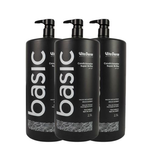 Kit Vita Derm Basic Super Brilho 3 Condicionador 2,5L Kit Vita Derm Basic Super Brilho 3 Condicionador 2,5L