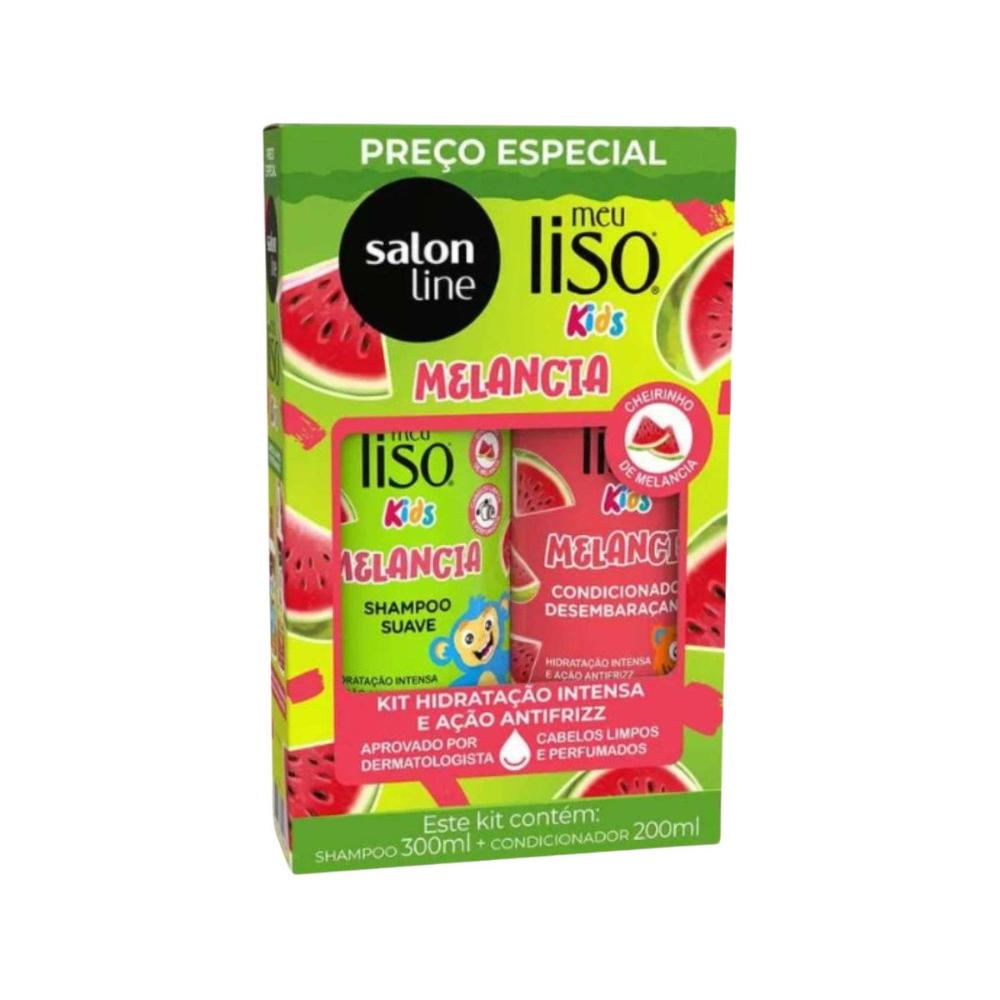 KIT  SH E COND MEU LISO S.LINE KIDS MELANCIA