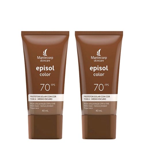 Kit Mantecorp Episol Color Protetor Solar Facial 4-Médio Escuro Fps70 40ml - 2 Unidades Kit Kit Mantecorp Episol Color Protetor Solar Facial 4-Médio Escuro Fps70 40ml - 2 Unidades Kit