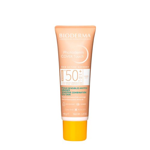 Protetor Solar Facial Bioderma Photoderm Cover Touch FPS 50+ Claro 40g Claro