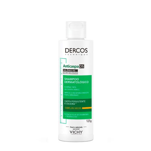 Shampoo Vichy Dercos Tratamento Anticaspa para Cabelos Secos 125g 125g