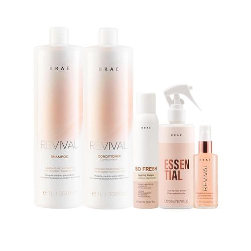 Kit Braé Tratamento Capilar Home Care 5 Produtos