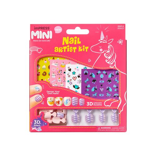 Unha Postiça ImPRESS Mini Kit Infantil Nail Art - Kiss New York Multicolorido